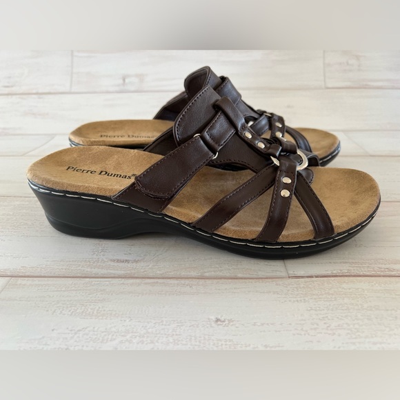 Pierre Dumas comfort sandals brown size 10 new with box - Picture 9 of 10